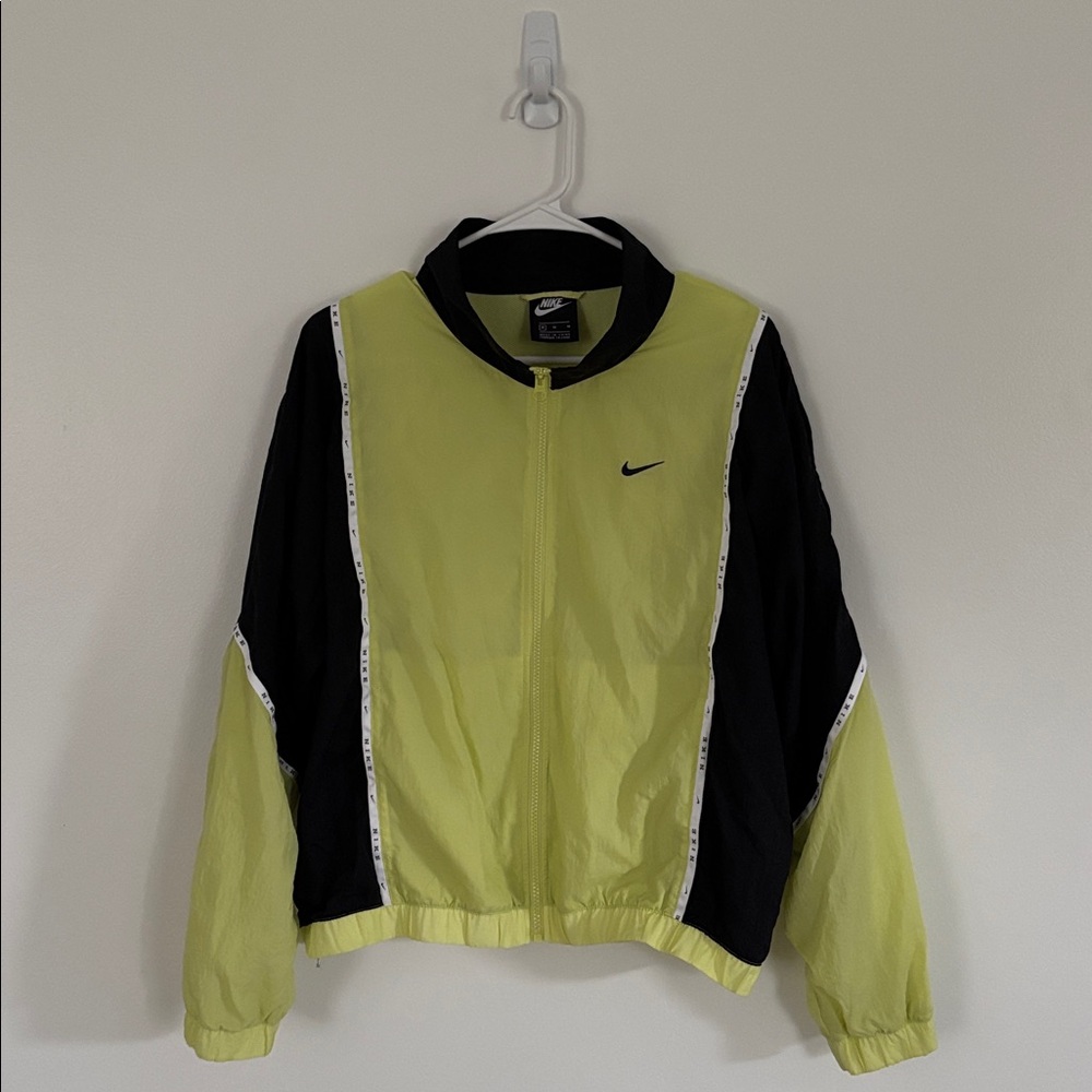 Nike Vibrant Green and Black Windbreaker